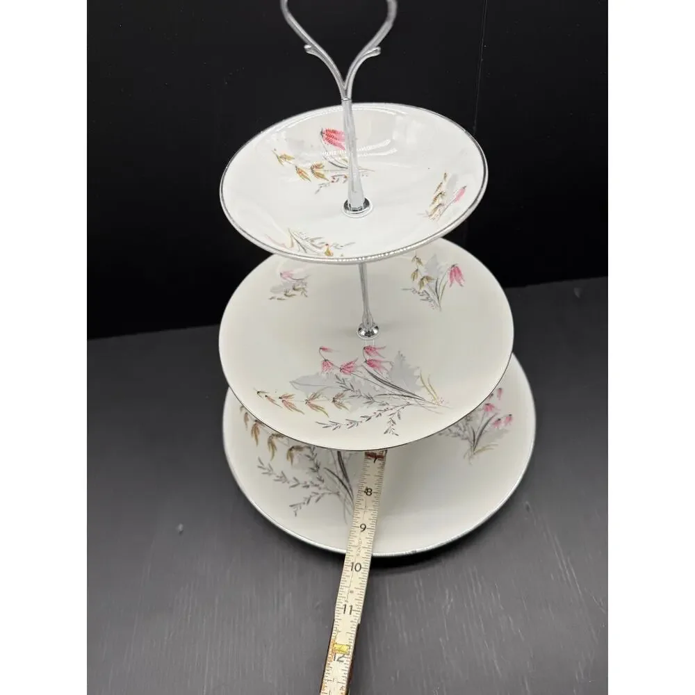 Handmade Tiered Tray from Vintage Plates